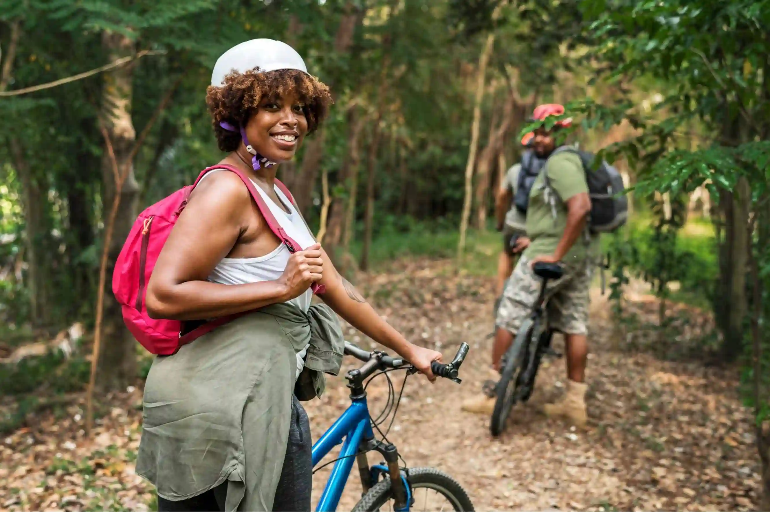 Adventure biking experience through scenic African landscapes